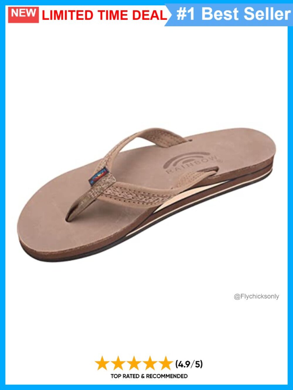 Premier Nubuck Leather Flip Flop Sandals Double Layer Arch